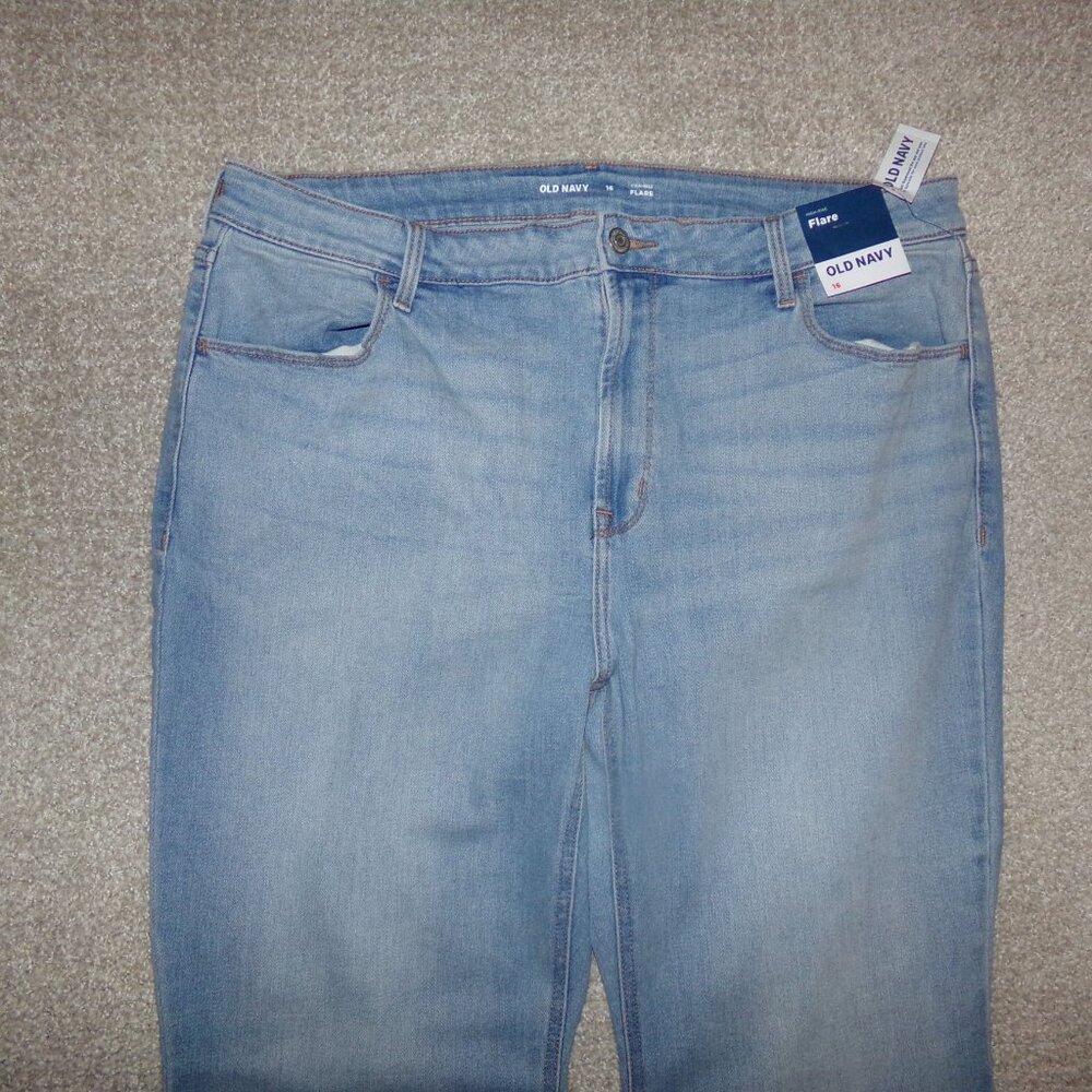 OLD NAVY HIGH RISE FLARE JEANS SZ 16 - Picture 3 of 4